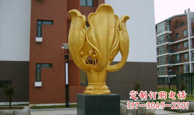 合肥校园不锈钢紫荆花雕塑
