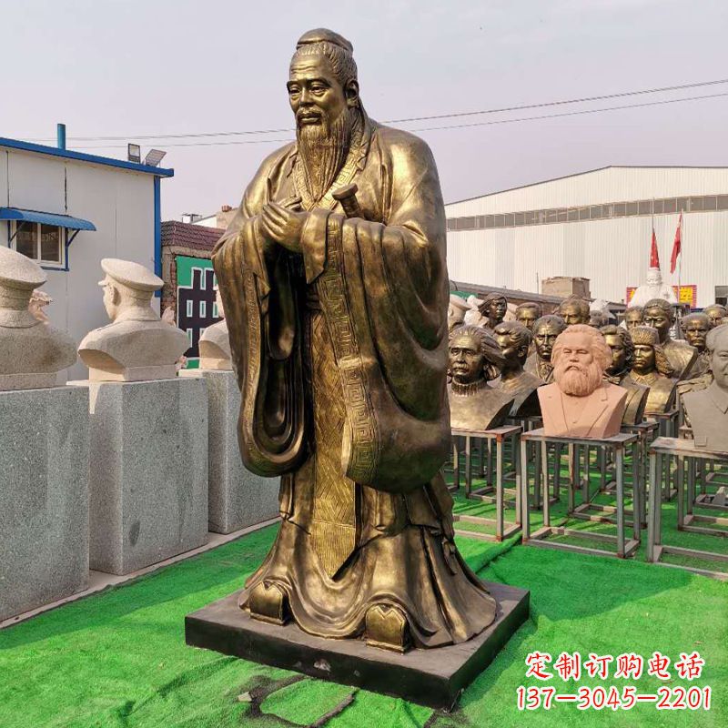 合肥校园的孔子石雕像