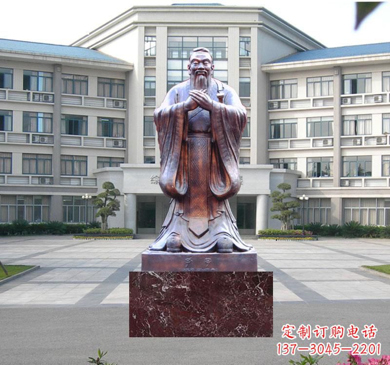 合肥校园雕塑孔子 (2)
