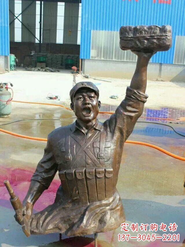 合肥校园董存瑞名人铜雕