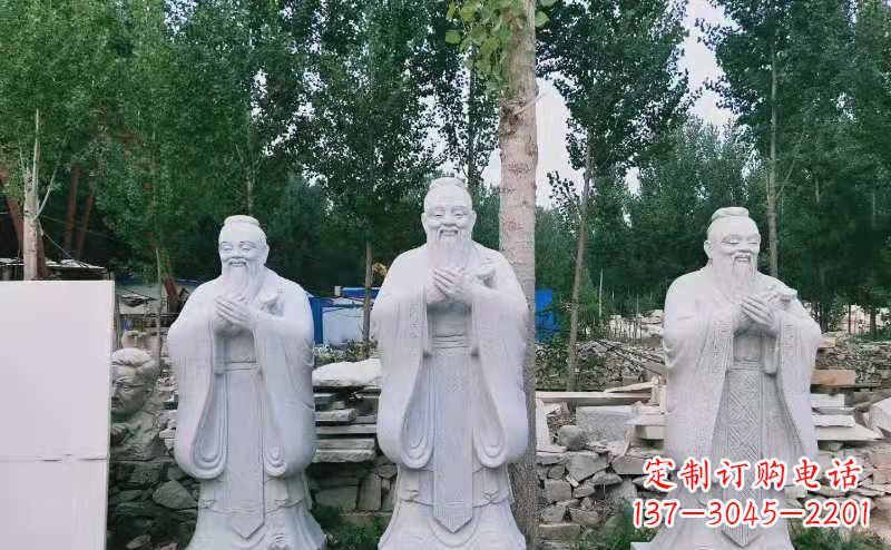 合肥校园古代名人伟人孔子石雕