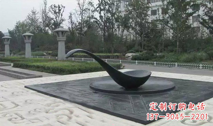 合肥校园古代指南针司南铜雕