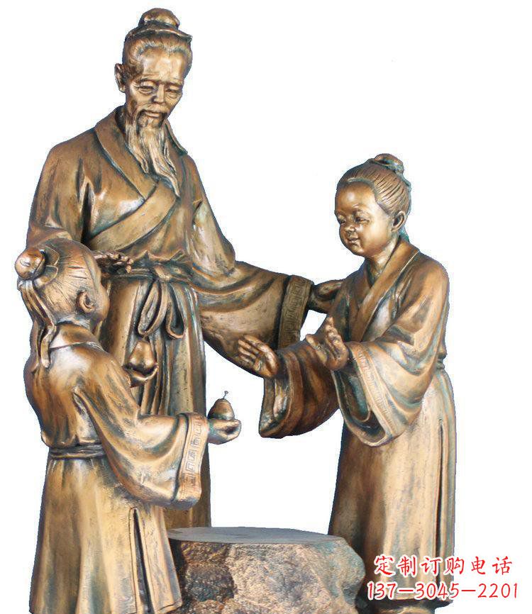 合肥校园孔融让梨景观铜雕