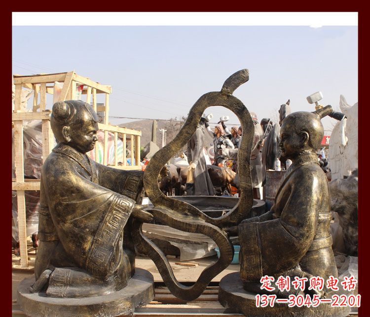 合肥校园孔融让梨铜雕