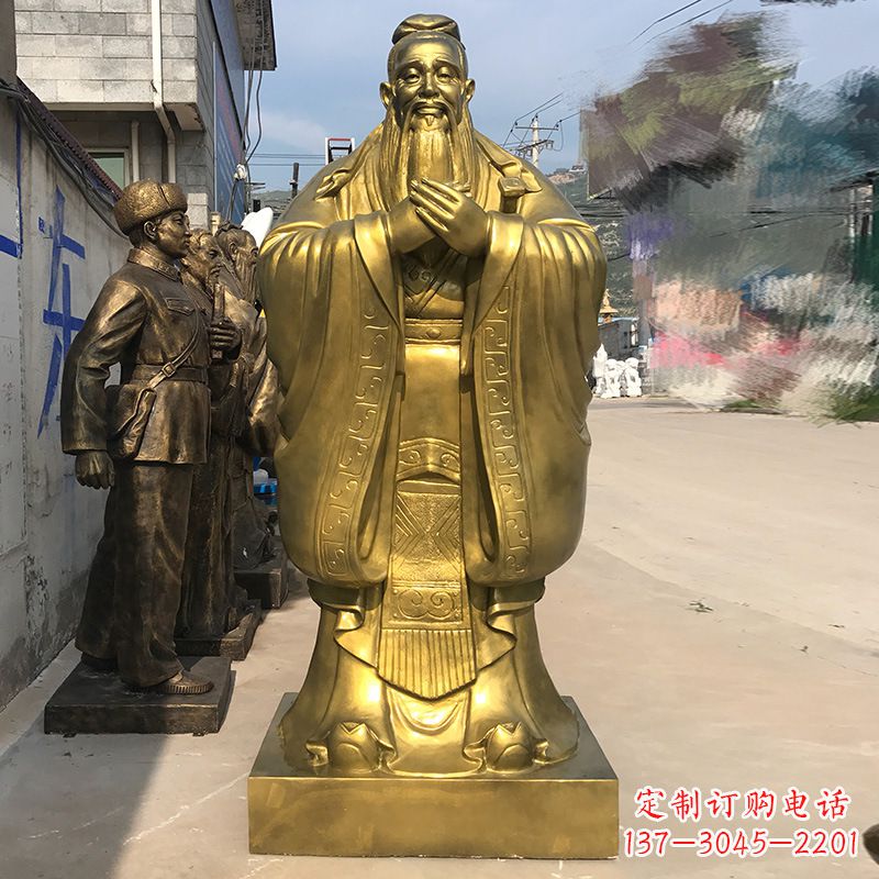 合肥校园孔子铜雕像