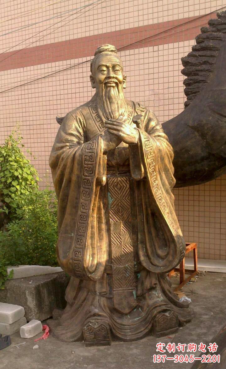 合肥校园孔子像人物铜雕