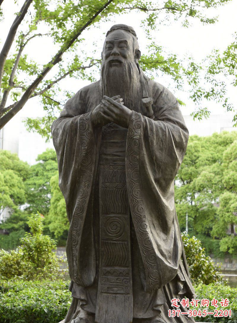合肥校园孔子行教像铜雕 (2)