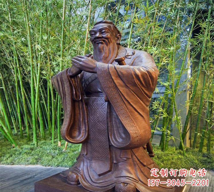 合肥校园孔子行教像铜雕