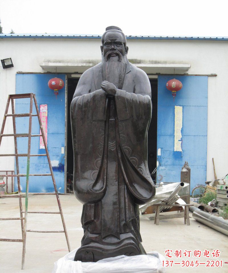 合肥校园老子古代名人铜雕