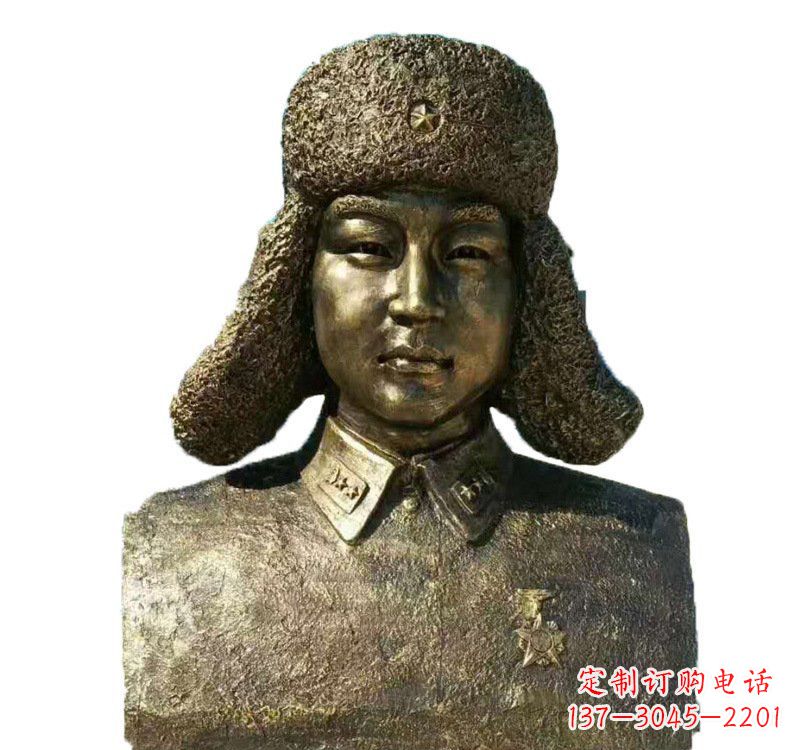 合肥校园雷锋头像铜雕