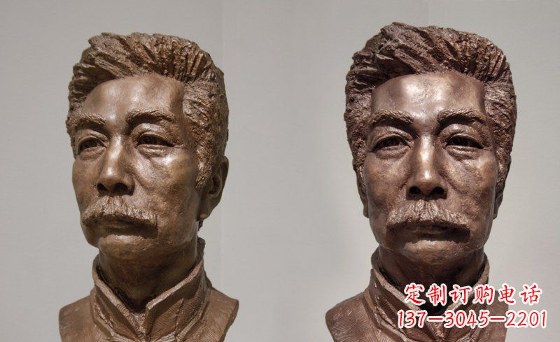 合肥校园鲁迅头像名人铜雕