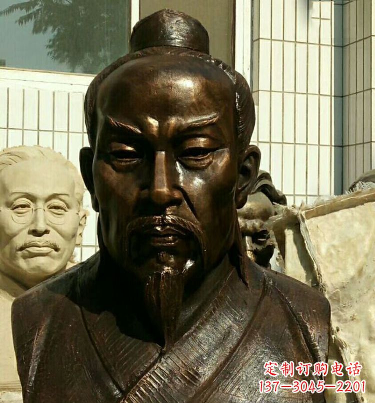 合肥校园孟子胸像铜雕