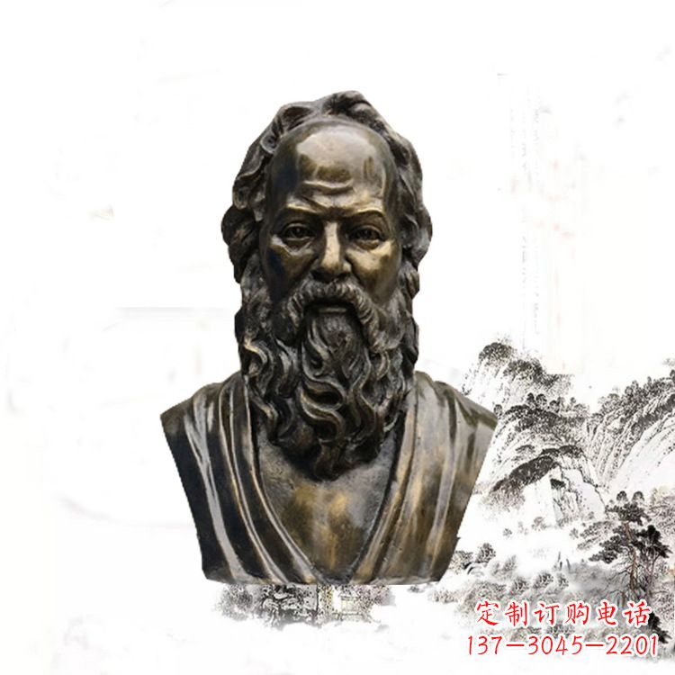 合肥校园名人苏格拉底头像雕塑