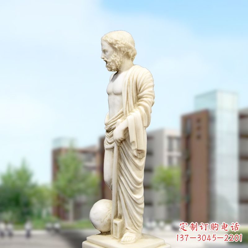 合肥校园名人著名物理学家阿基米德石雕塑像