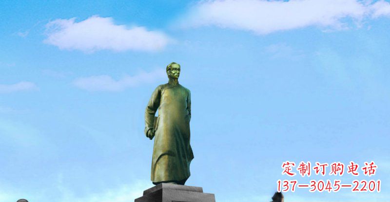 合肥校园朱自清近代名人铜雕