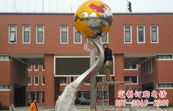 合肥学校不锈钢地球雕塑