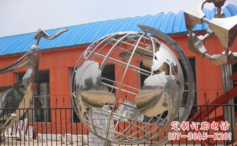 合肥学校不锈钢地球仪雕塑