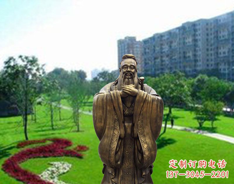 合肥学校孔子行教像铜雕