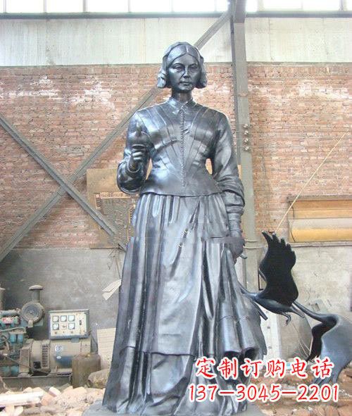 合肥医院校园西方名人南丁格尔铜雕