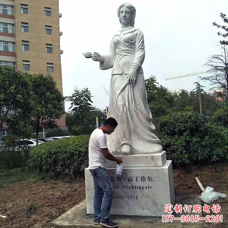 合肥医院园林提灯天使南丁格尔石雕塑