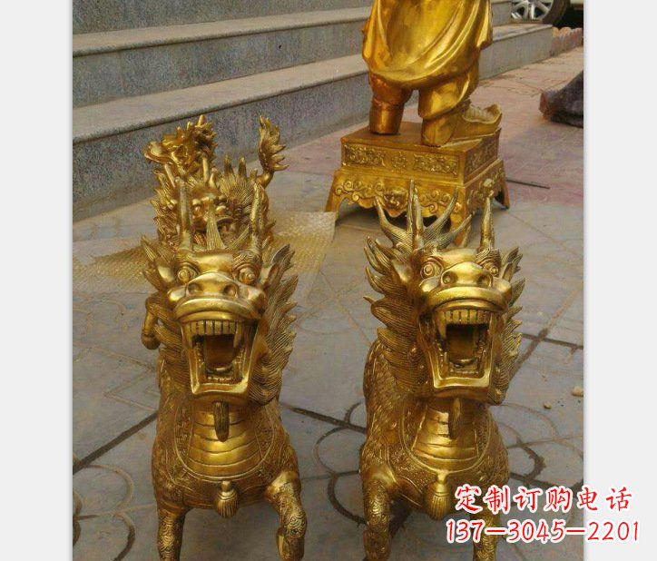 合肥银行铜雕麒麟雕塑