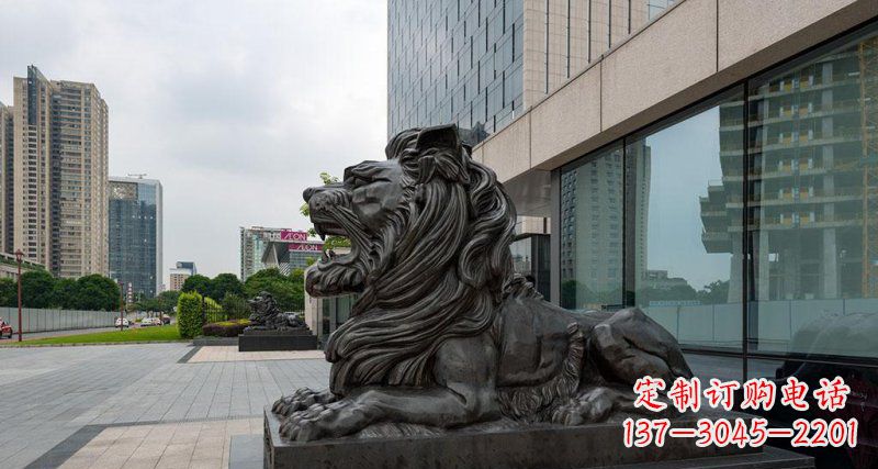 合肥银行铜狮子汇丰狮铜雕