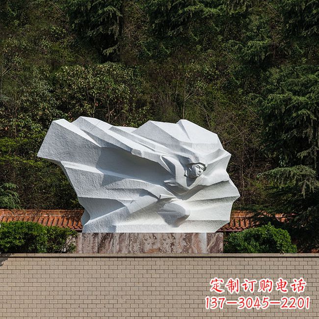 合肥英雄人物黄继光景区景点汉白玉石刻雕塑