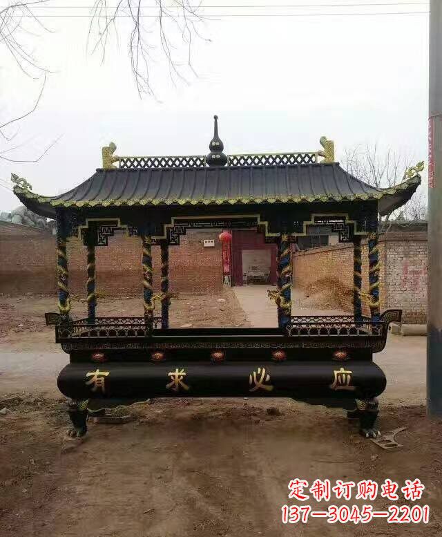合肥有求必应方形香炉铜雕