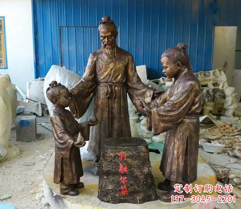 合肥寓言故事孔融让梨人物铜雕