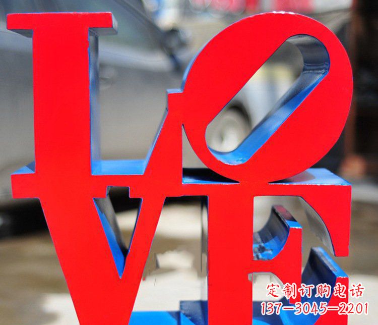 合肥园林不锈钢love字母雕塑