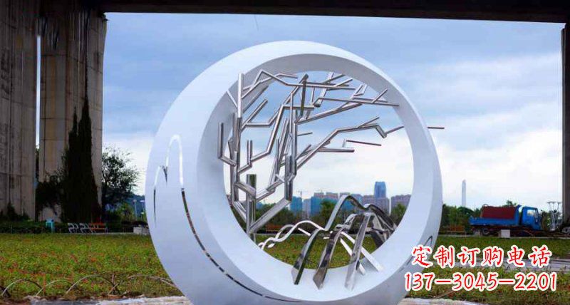 合肥园林不锈钢抽象树枝雕塑