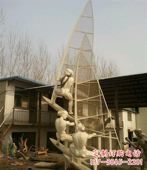 合肥园林不锈钢帆船景观雕塑