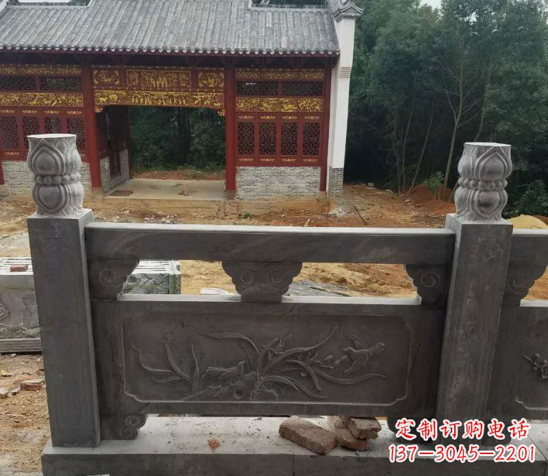 合肥园林仿古兰花石浮雕栏板景观石雕