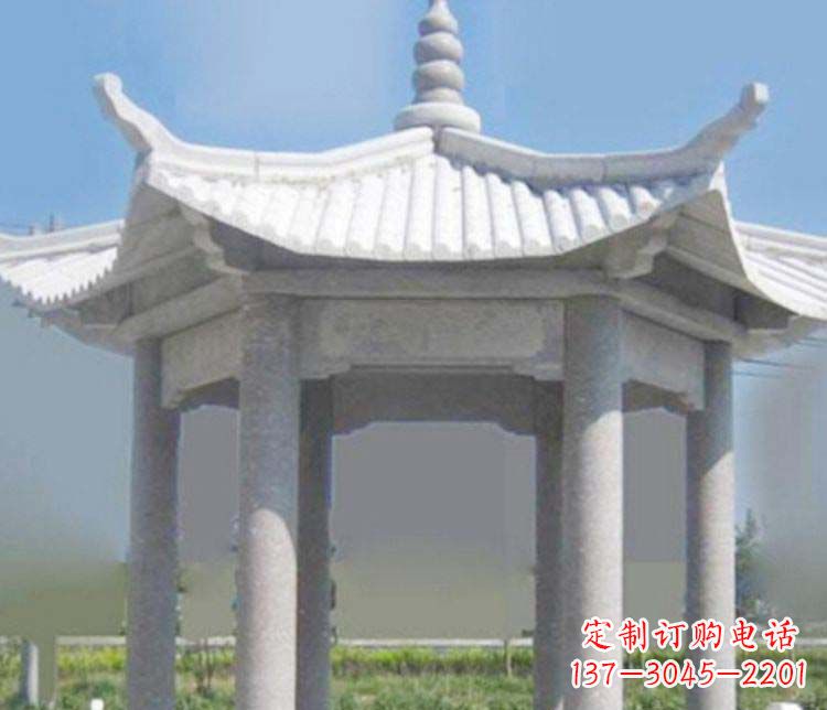 合肥园林仿古石凉亭景观石雕