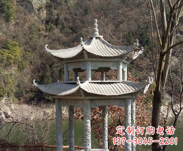 合肥园林仿古双层石雕凉亭