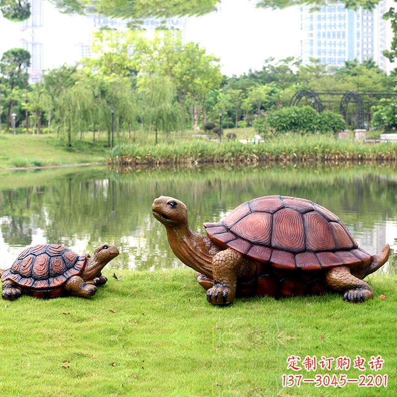 合肥园林仿真乌龟玻璃钢池塘湖泊水景雕塑摆件