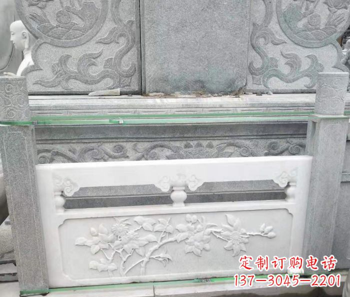合肥园林汉白玉石浮雕栏板 (3)