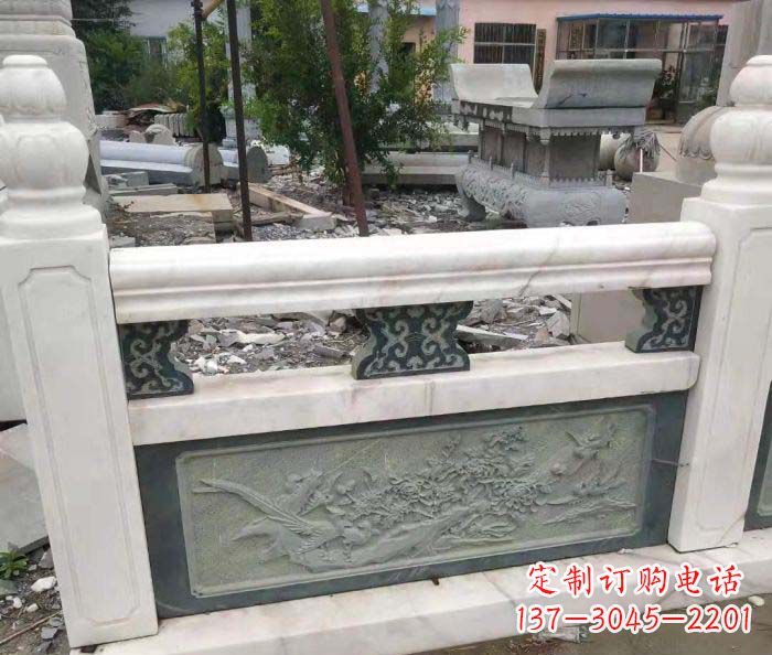 合肥园林景观大理石桥栏板石雕 (2)