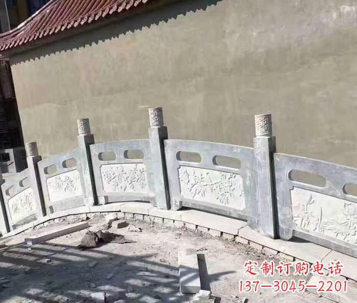 合肥园林景观大理石桥栏板石雕 (5)