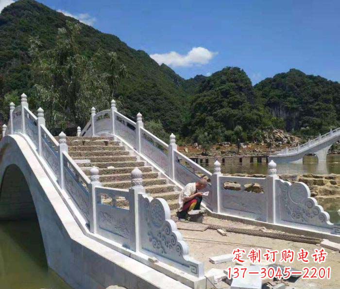 合肥园林景观大理石桥栏板石雕_1