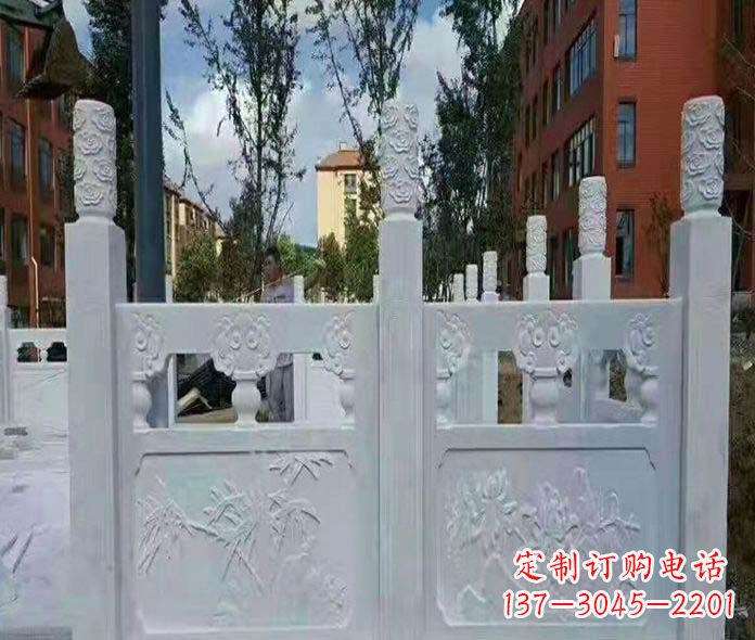 合肥园林景观大理石桥栏板石雕_2