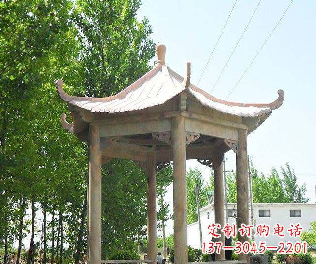 合肥园林景观单层石雕凉亭