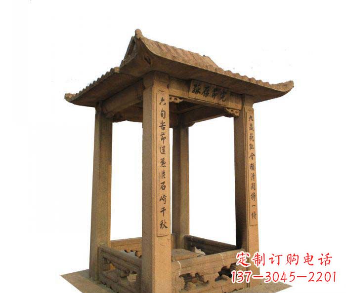 合肥园林景观四角石雕凉亭