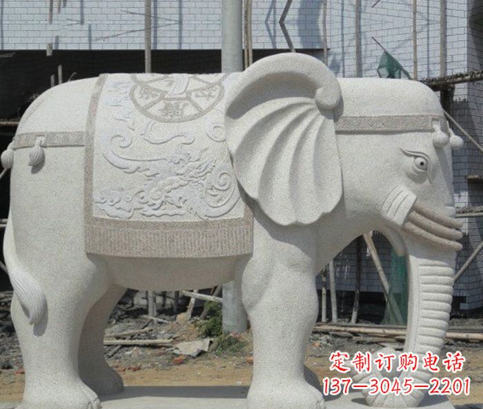 合肥园林景观驮宝大象石雕 (2)