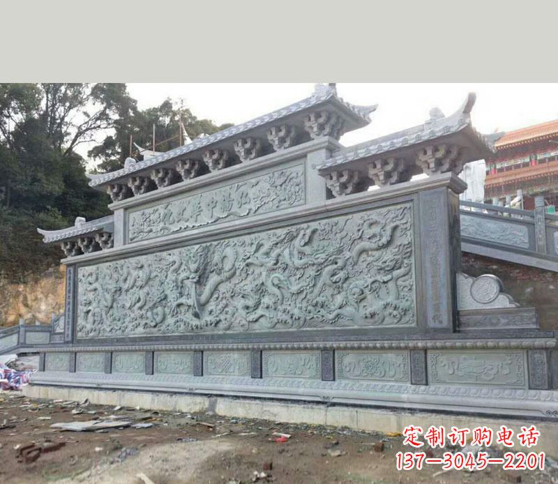 合肥园林九龙壁景观石雕 (2)