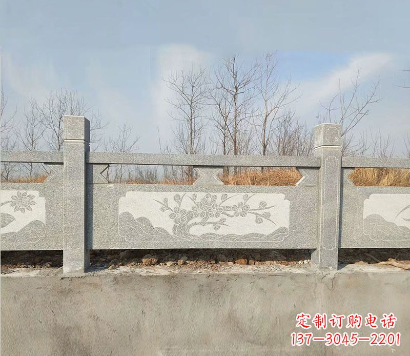 合肥园林梅花石浮雕栏板景观石雕