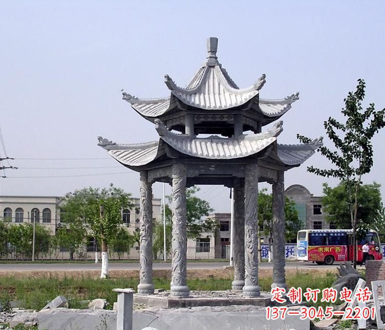 合肥园林双层仿古凉亭石雕