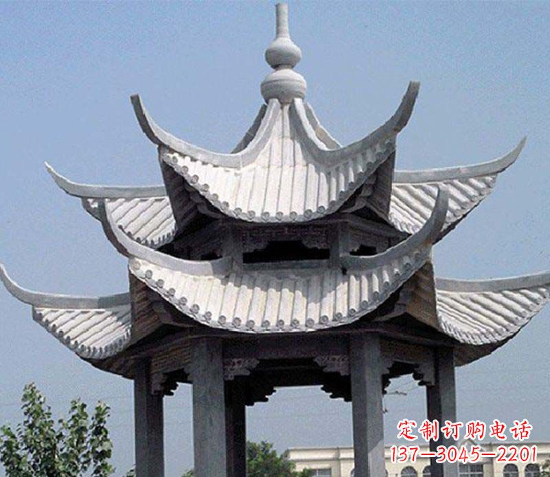 合肥园林双层石凉亭景观石雕