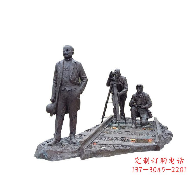 合肥詹天佑铜雕
