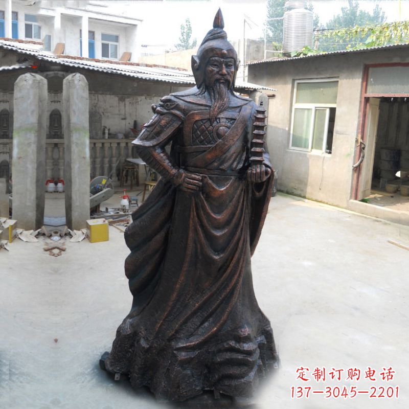 合肥战神托塔天王李靖铸铜雕塑